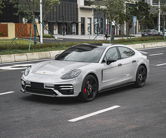 哑灰帕拉梅拉971改装Turbo s包围竞速前后唇 品盾锻造轮毂